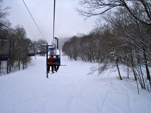 The only other people on the lift... Sean Riley