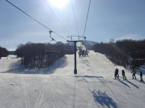 Looking up Expressway on the Golden Express Quad