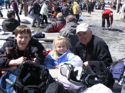 Lunch at Glacier Creek Lodge with Paul (far left)