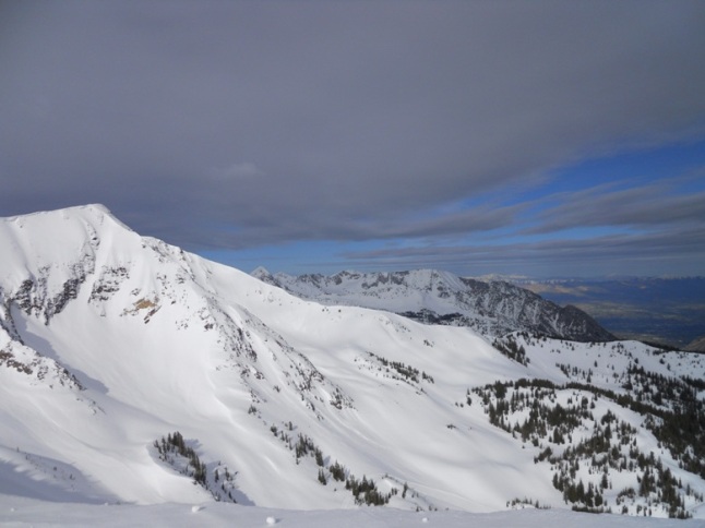 looking northwest from the top of Mineral Basin Express