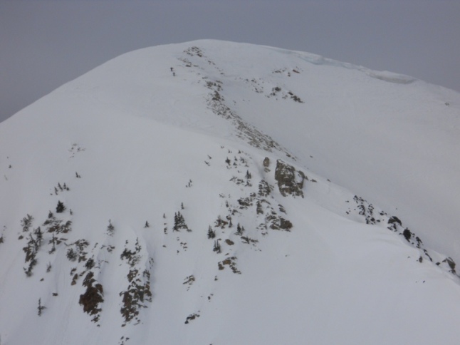 And some who were pushing it further beyond, scaling one of the (perhaps the East ?) American Fork Twin Peaks.