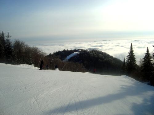 First Tracks above the clouds, Mont Tremblant, March 17, 2011