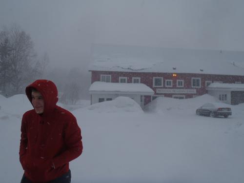 Mountain Meadows lodge during a brief squall when we first arrived...