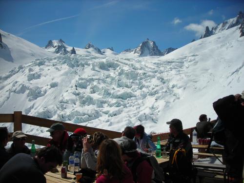 lunch hut half way down valle blanche - all food needs to be skied here by the staff