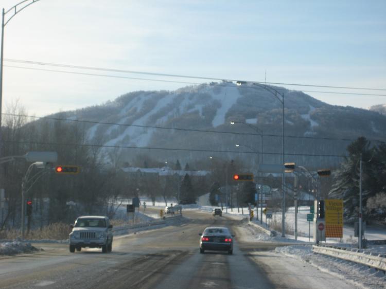 A view of Bromont from town