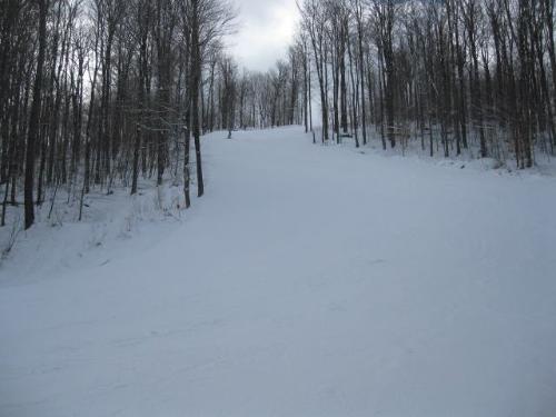 Looking up one of the black diamonds