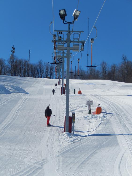 Riding the T-bar