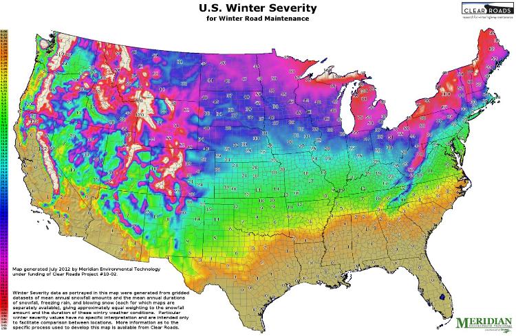 Winter Serverity Map