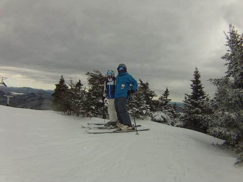 Alicia and I at the summit, taking it all in - on our last run here for the season.