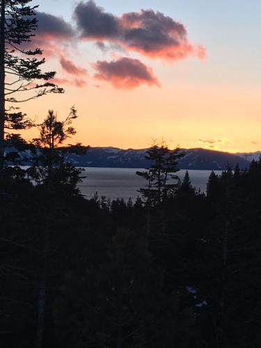 lake tahoe at sunset
